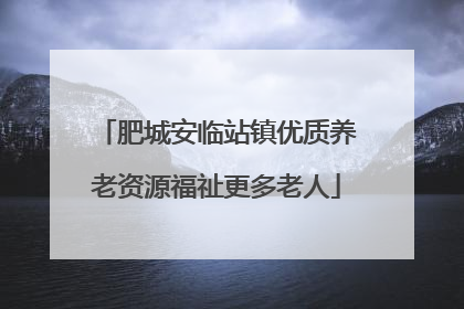 肥城安临站镇优质养老资源福祉更多老人