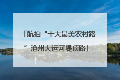 航拍“十大最美农村路”沧州大运河堤顶路