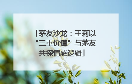 茅友沙龙：王莉以“三重价值”与茅友共探情感逻辑