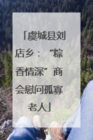 虞城县刘店乡：“粽香情深”商会慰问孤寡老人