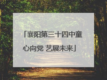 襄阳第三十四中童心向党 艺展未来