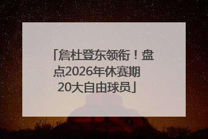 詹杜登东领衔！盘点2026年休赛期20大自由球员