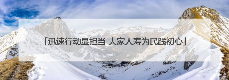 迅速行动显担当 大家人寿为民践初心