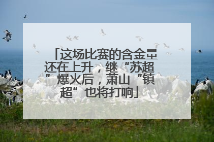 这场比赛的含金量还在上升，继“苏超”爆火后，萧山“镇超”也将打响