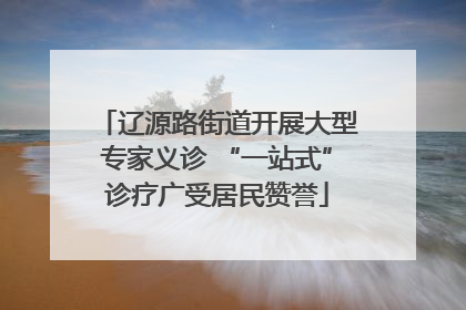 辽源路街道开展大型专家义诊 “一站式”诊疗广受居民赞誉