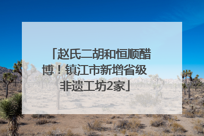 赵氏二胡和恒顺醋博！镇江市新增省级非遗工坊2家