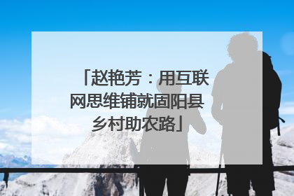 赵艳芳：用互联网思维铺就固阳县乡村助农路