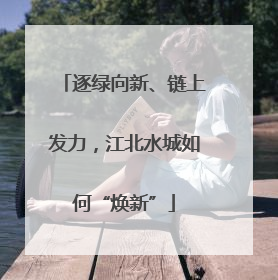 逐绿向新、链上发力，江北水城如何“焕新”