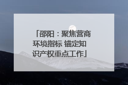 邵阳：聚焦营商环境指标 锚定知识产权重点工作