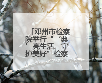 邓州市检察院举行“‘典’亮生活、守护美好”检察开放日活动