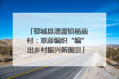 郓城县潘渡镇杨庙村：草藤编织“编”出乡村振兴新图景