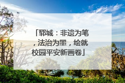 郓城：非遗为笔，法治为墨，绘就校园平安新画卷