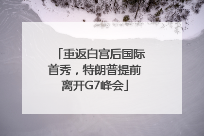 重返白宫后国际首秀，特朗普提前离开G7峰会
