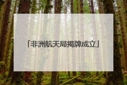 非洲航天局揭牌成立