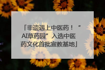 非遗遇上中医药！“AI草药园”入选中医药文化首批宣教基地