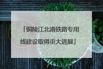 铜陵江北港铁路专用线建设取得重大进展