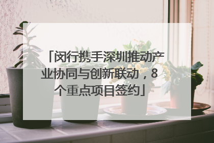 闵行携手深圳推动产业协同与创新联动，8个重点项目签约