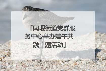 闻堰街道党群服务中心举办端午共融主题活动