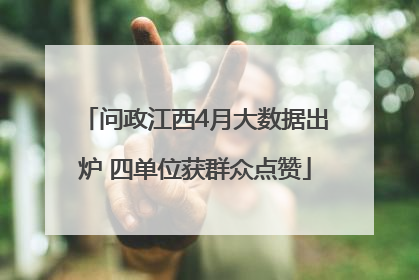 问政江西4月大数据出炉 四单位获群众点赞