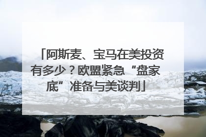 阿斯麦、宝马在美投资有多少？欧盟紧急“盘家底”准备与美谈判