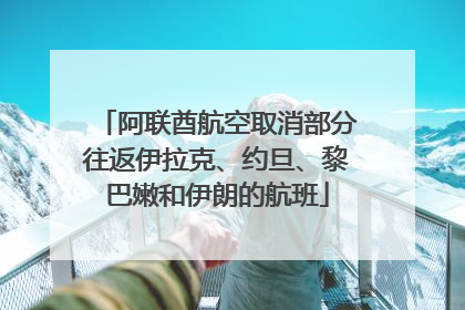 阿联酋航空取消部分往返伊拉克、约旦、黎巴嫩和伊朗的航班
