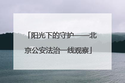 阳光下的守护——北京公安法治一线观察