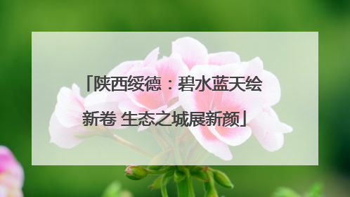 陕西绥德：碧水蓝天绘新卷 生态之城展新颜