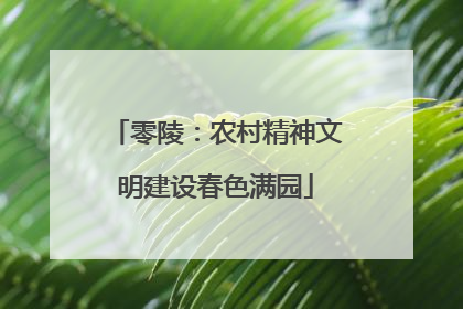 零陵：农村精神文明建设春色满园
