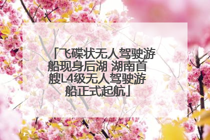 飞碟状无人驾驶游船现身后湖 湖南首艘L4级无人驾驶游船正式起航