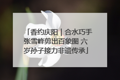 香约庆阳｜合水巧手张雪峰剪出百象图 六岁孙子接力非遗传承