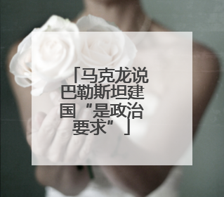 马克龙说巴勒斯坦建国“是政治要求”