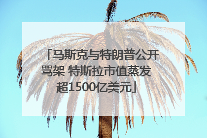 马斯克与特朗普公开骂架 特斯拉市值蒸发超1500亿美元