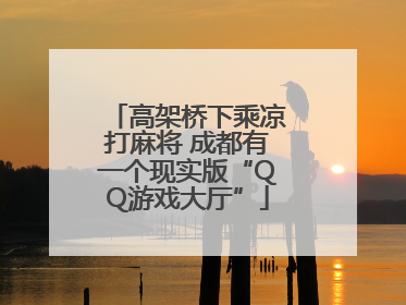 高架桥下乘凉打麻将 成都有一个现实版“QQ游戏大厅”