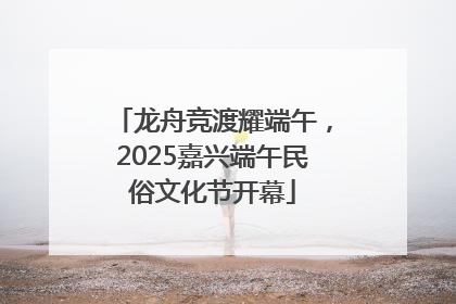 龙舟竞渡耀端午，2025嘉兴端午民俗文化节开幕