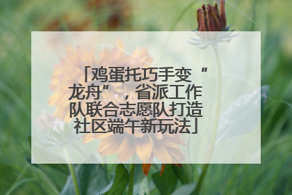 鸡蛋托巧手变“龙舟”，省派工作队联合志愿队打造社区端午新玩法