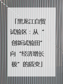 黑龙江自贸试验区：从“创新试验田”向“经济增长极”的质变