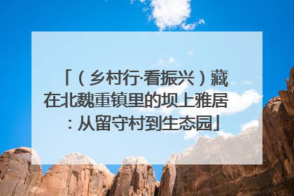 （乡村行·看振兴）藏在北魏重镇里的坝上雅居：从留守村到生态园