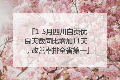 1-5月四川自贡优良天数同比增加11天，改善率排全省第一