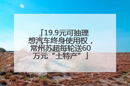 19.9元可抽理想汽车终身使用权，常州苏超每轮送60万元“土特产”