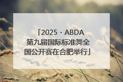 2025・ABDA 第九届国际标准舞全国公开赛在合肥举行