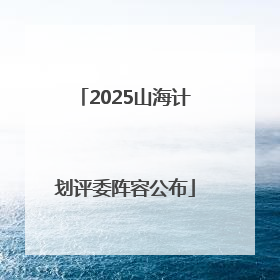 2025山海计划评委阵容公布