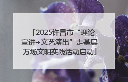 2025许昌市“理论宣讲+文艺演出”走基层万场文明实践活动启动