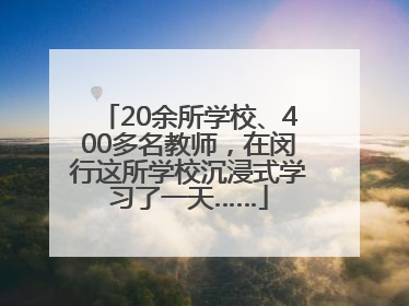 20余所学校、400多名教师，在闵行这所学校沉浸式学习了一天……