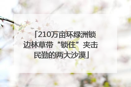 210万亩环绿洲锁边林草带“锁住”夹击民勤的两大沙漠