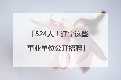 524人！辽宁这些事业单位公开招聘