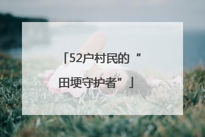 52户村民的“田埂守护者”