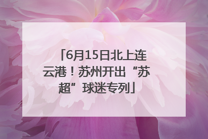 6月15日北上连云港！苏州开出“苏超”球迷专列