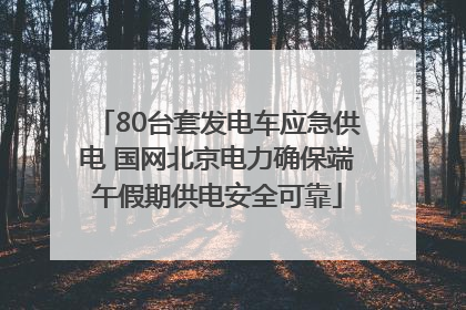 80台套发电车应急供电 国网北京电力确保端午假期供电安全可靠