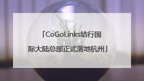CoGoLinks结行国际大陆总部正式落地杭州
